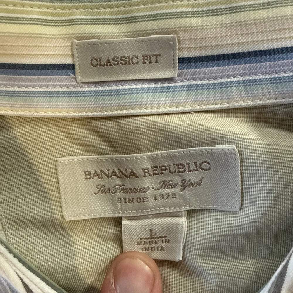 Banana Republic Men's Button Down Shirt‎ 16-16 1/2 Large.